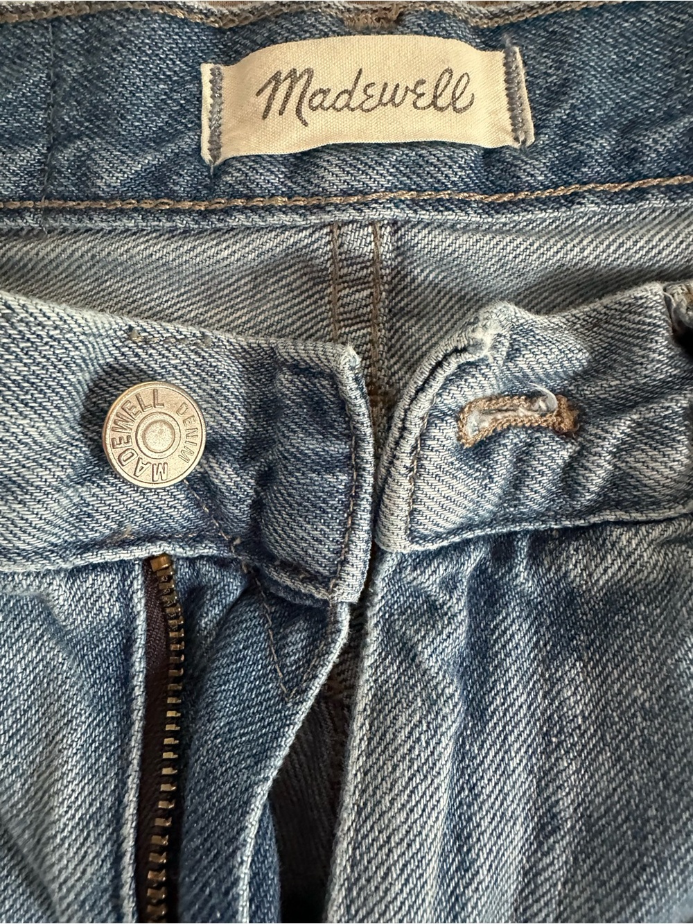 Madewell (The Mom Jean) Light Blue High-Rise Denim Jeans